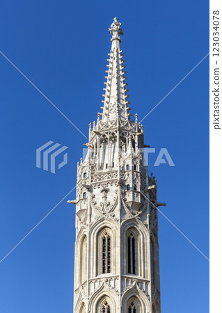Tower of St. Matthias Church in Budapest Tower of St. Matthias Church in Budapest 123034078