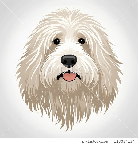 可愛的可蒙犬臉圖 123034134