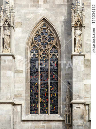 Window of a gothic cathedral Window of a gothic cathedral 123034182