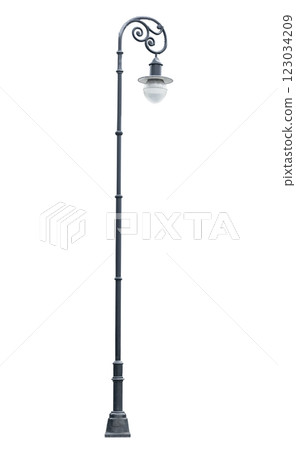 Street lamppost, isolated over white 123034209