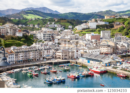 LUARCA, SPAIN - APRIL 25, 2015 - Seaport of Luarca LUARCA, SPAIN - APRIL 25, 2015 - Seaport of Luarca 123034233