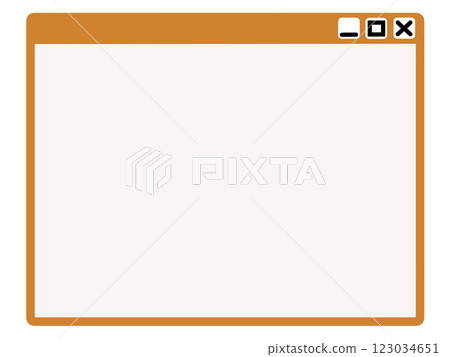 Simple web-style frame (orange and white) 123034651