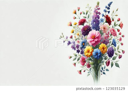Flowers, bouquets and copy space 123035129