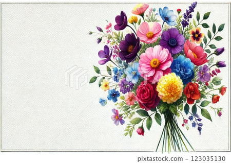 鮮花、花束和影印空間 123035130