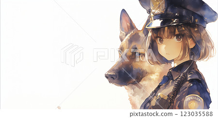 Woman. Watercolor. Illustration. Banner material. Flyer material. Illustration. 123035588