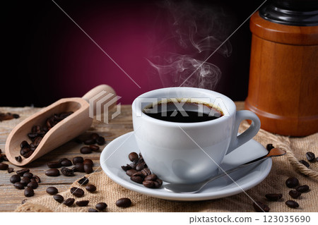 Hot coffee Hot coffee 123035690