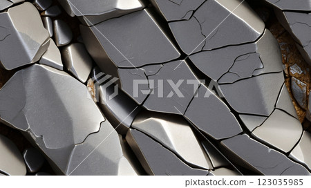 Metal abstract silver stripe pattern, iron background 3d  123035985