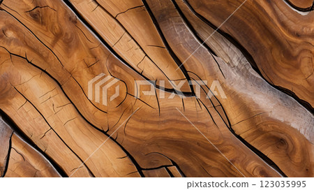 Abstract wooden background. Polished wood texture, glossy surface.copy space 123035995