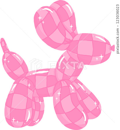Coquette Disco Pink Balloon Dog Shape liked 123036023