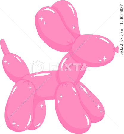 Coquette Pastel Pink Balloon Dog Shape liked Coquette Pastel Pink Balloon Dog Shape liked 123036027