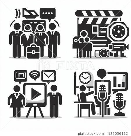 Minimalist design expressing corporate information and communications 123036112