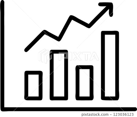 Analytics chart in outline icon style, management and organization category theme. Analytics chart in outline icon style, management and organization category theme. 123036123