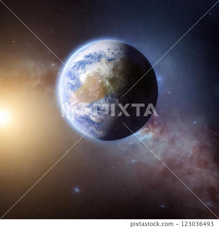 Planets floating in space 123036493