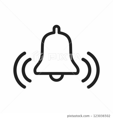 bell alarm outline style vector icon 123036502