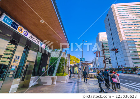 Tokyo cityscape in Japan, overlooking Aoyama-Itchome Station and other areas Tokyo cityscape in Japan, overlooking Aoyama-Itchome Station and other areas 123036628