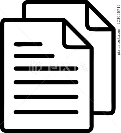 Documents in outline icon style, management and organization category theme. 123036712