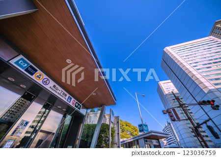 Tokyo cityscape in Japan, overlooking Aoyama-Itchome Station and other areas Tokyo cityscape in Japan, overlooking Aoyama-Itchome Station and other areas 123036759