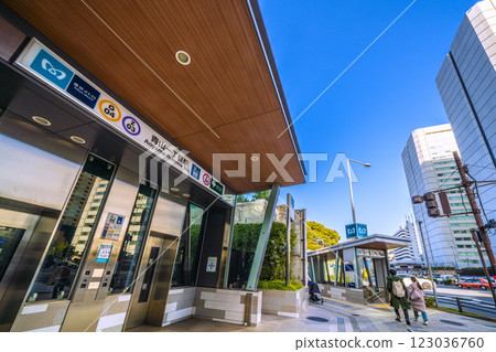 日本東京城市景觀,俯瞰青山一丁目站和其他地區 日本東京城市景觀,俯瞰青山一丁目站和其他地區 123036760