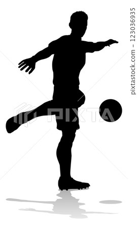 Soccer Football Player Male Silhouette Man 123036935