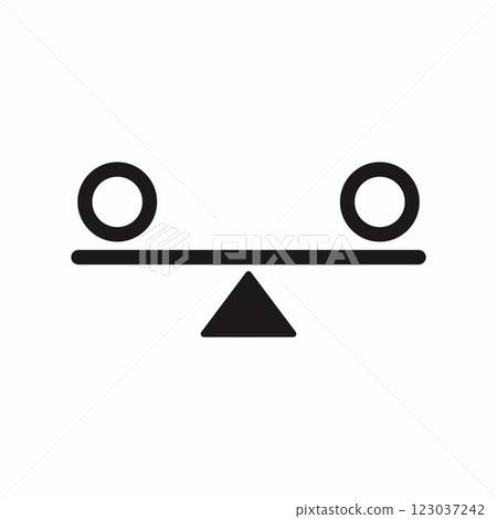 balance flat style vector  icon 123037242