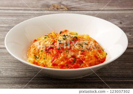 Cheese tomato risotto 123037302