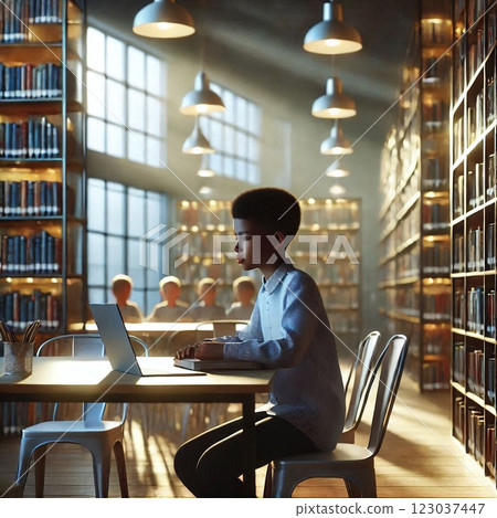 體驗未來學習的孩子們 123037447