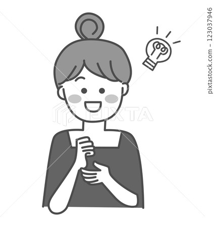 微笑的婦女例證材料 123037946