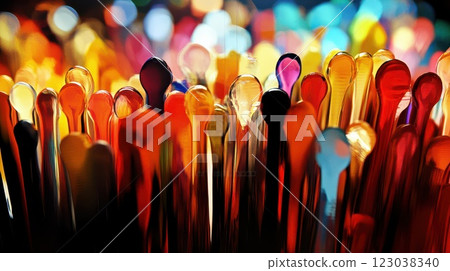 Vibrant glass sticks collection 123038340