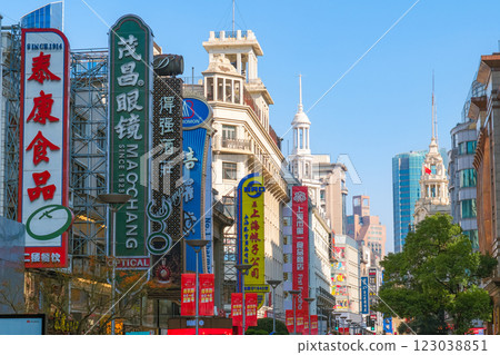 Nanjing East Road (Nanjing Pedestrian Street), Shanghai, China 123038851