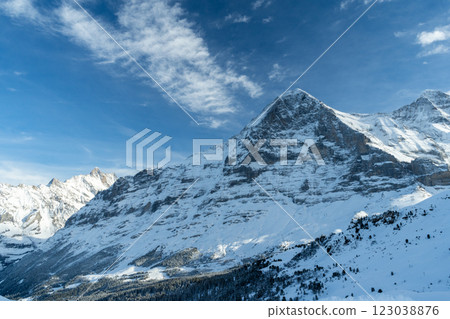 Eiger North Face Mountain. Switzerland Eiger North Face Mountain. Switzerland 123038876