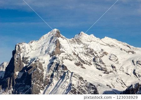 Wetterhorn Mountain in Winter. Switzerland 123038929
