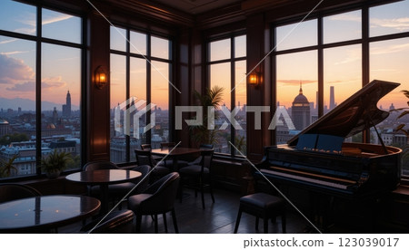 Sunset Piano Bar A Serene and Cozy Atmosphere 123039017
