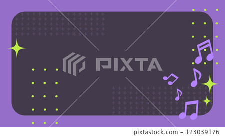 Pop Musical Notes Cute Background [16:9 Material Series] 123039176