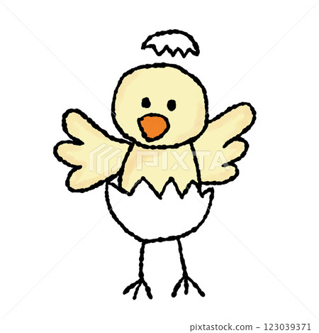 Hand-drawn chick illustration clip art transparent background png 123039371