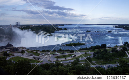 View from Above of Niagara Falls Horseshoe Falls 123039587