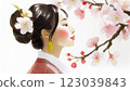 看櫻桃樹的婦女 123039843
