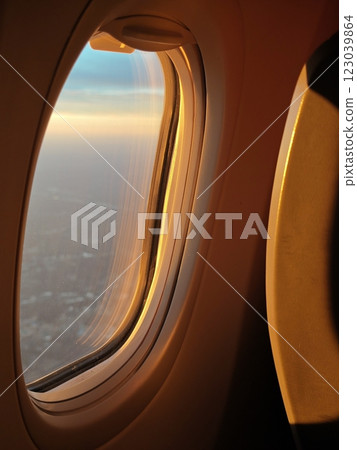 view from airplane window view from airplane window 123039864