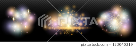 glowing magic explosion with sparks glowing magic explosion with sparks 123040319