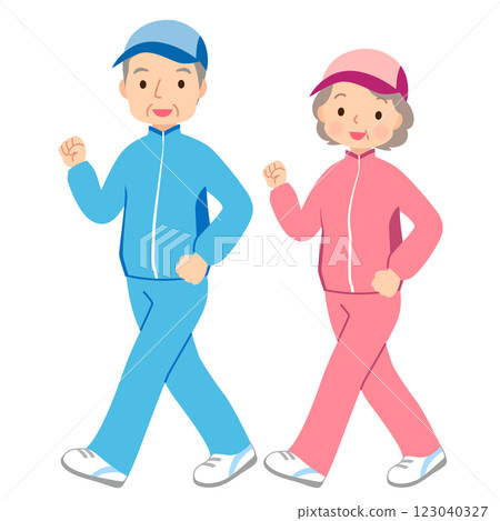老年夫婦散步,健康,老年人 老年夫婦散步,健康,老年人 123040327