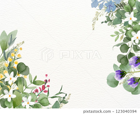 水彩花圖 123040394