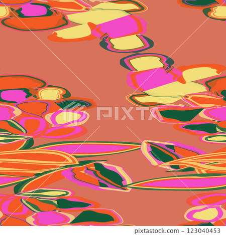 Abstract botanical Floral brush strokes seamless pattern design for fashion textiles crafts linen texture Chic interior stylish pattern all over . Abstract botanical Floral brush strokes seamless pattern design for fashion textiles crafts linen texture Chic interior stylish pattern all over . 123040453