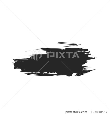 Collage grunge textured element . Dirty torn design shape by chalk or pencil isolated on white background. Grunge monochrome style painted decorative shape. Vector hand drawn illustration 123040557