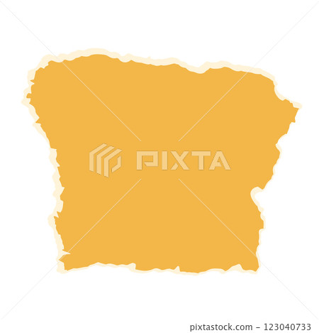 Torn edges paper. Tear sheet pieces. Note uneven texture sticker badge. Blank for messages and memo. Scrapbooking small paper shape. Vector hand drawn illustration isolated on white bg 123040733