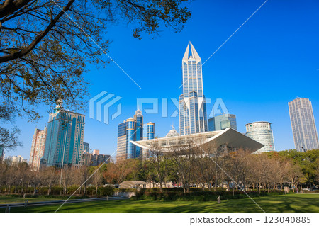 People's Square and skyscrapers in Shanghai, China People's Square and skyscrapers in Shanghai, China 123040885