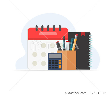 Stationery accessories concept stock illustration 123041103
