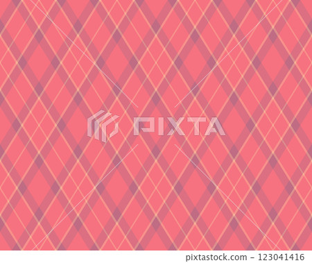 Elegant pink and beige diagonal plaid pattern.  Perfect for textile designs, website backgrounds, or fashion illustrations. Seamless repeat texture adds a touch of sophisticated style to any project. 123041416