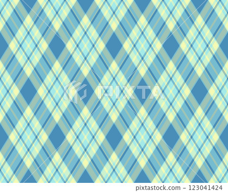 Argyle pattern of geometric rhombus. Harlequin check wallpaper design. Classic diamond shaped textile material for web background, print fabric clothing, sweater, wrapping paper, gift card, invitation 123041424