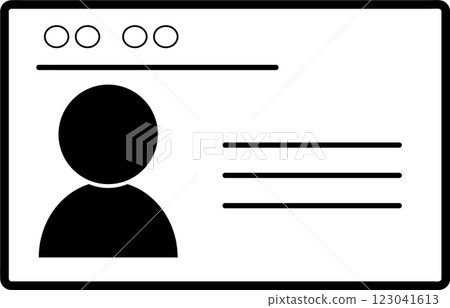 Identification card icon Identification card icon 123041613
