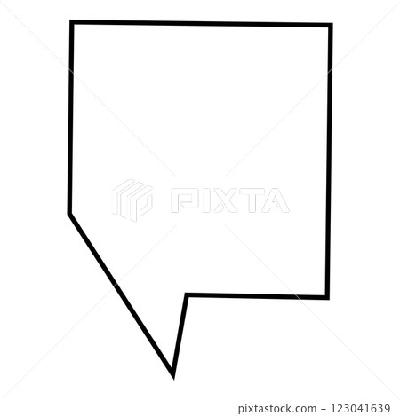 Blank comic speech bubble frame for dialogue, text, storytelling design projects, comics, chat icons, or graphic elements. Vector illustration 123041639