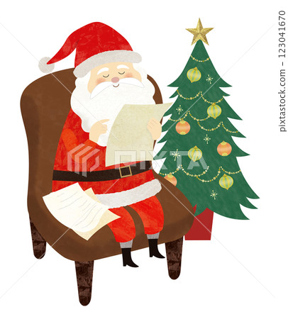 聖誕老人讀一封信 123041670